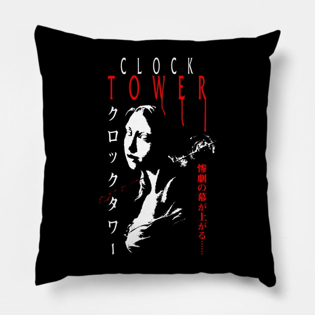 Clock Fear Pillow by RetroPixelWorld