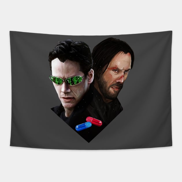 Keanu Reeves Tapestry by Harley Warren