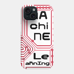 Machine Learning Computer Micro Chip Black Red Phone Case