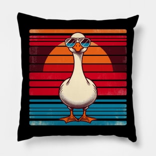 Silly Goose in Sunglasses Pun Meme Pool Funny Goose Pillow