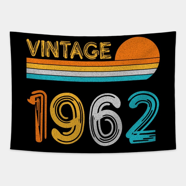 Vintage 1962 Happy 61st Birthday Retro Tapestry by myreed