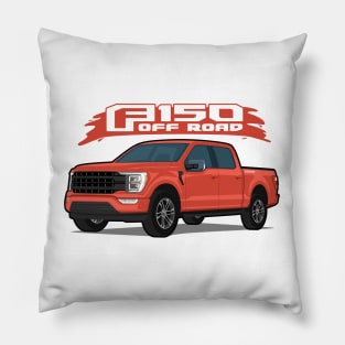 Car truck off road  f-150 orange Pillow