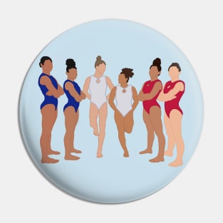 French Women’s Gymnastics Team Tokyo Drawing Pin