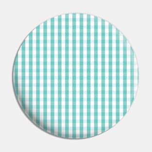 Southern Turquoise Gingham Pin