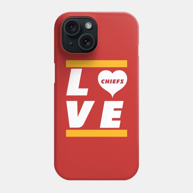 Chiefs Love Phone Case by FootballBum