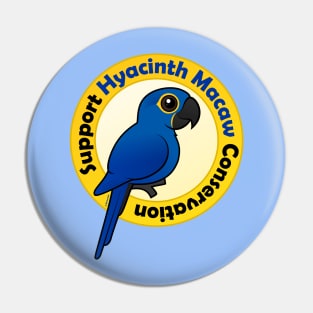 Support Hyacinth Macaw Conservation Pin