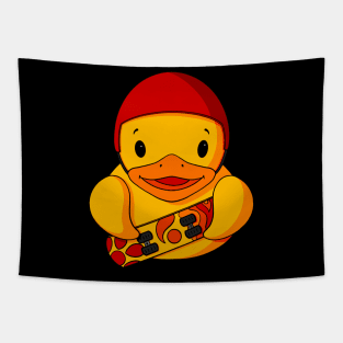 Skateboarding Rubber Duck Tapestry