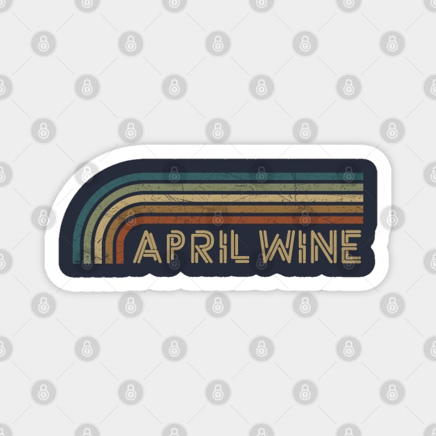 April Wine Retro Stripes Magnet by paintallday