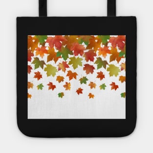 Bright autumn maple leaves, watercolor art print Tote