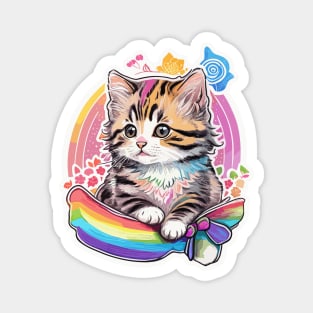 Cute Kitten Colorful Magnet