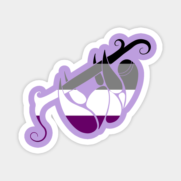 Asexual Flag Sloth Magnet by Jaq of All