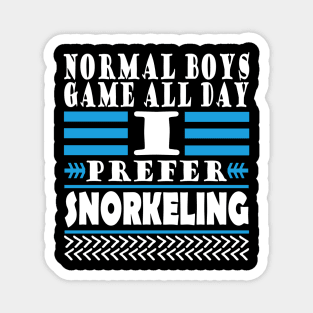 Snorkeling sea coral vacation family boys Magnet