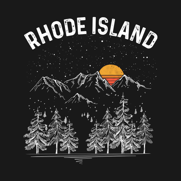 Vintage Retro Rhode Island State by DanYoungOfficial