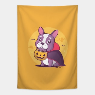 Frenchie Halloween Vampire Tapestry