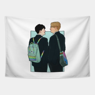 Charlie and Nick heartstopper - pride Tapestry