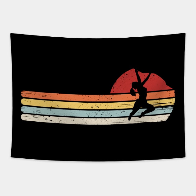 Retro Bouldering Distressed Rock Climbing Tapestry by BurunduXX-Factory