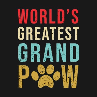 Grandpaw Worlds Greatest Grand Paw Funny Dogs Tee T-Shirt