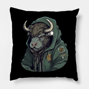 Cyberpunk Bison Pillow