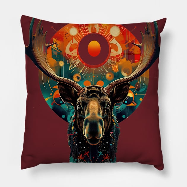 Moose Spirit Pillow by DavidLoblaw