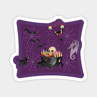 Halloween Hysteria Purple Magnet