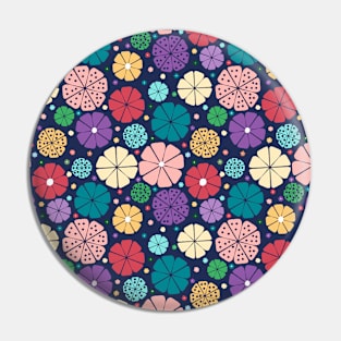 Colorful flowers pattern design Pin