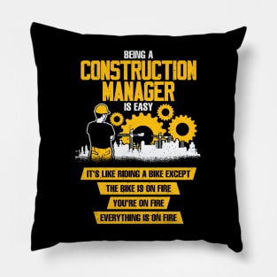 Being A Construction Manager Job Profession Gift Pillow