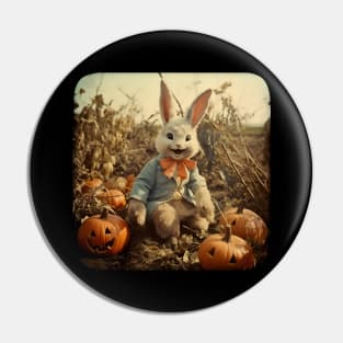 Easter Bunny And Pumpkins Pin