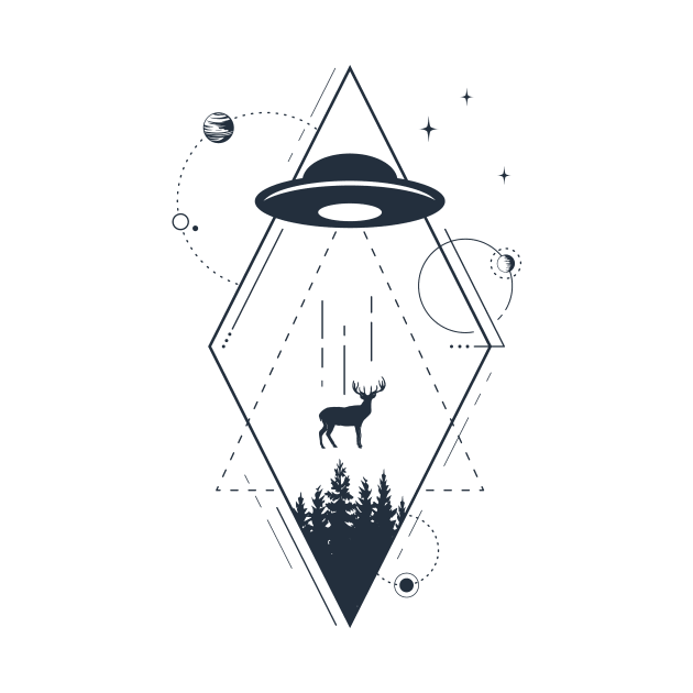 UFO. Double Exposure. Geometric Style by SlothAstronaut