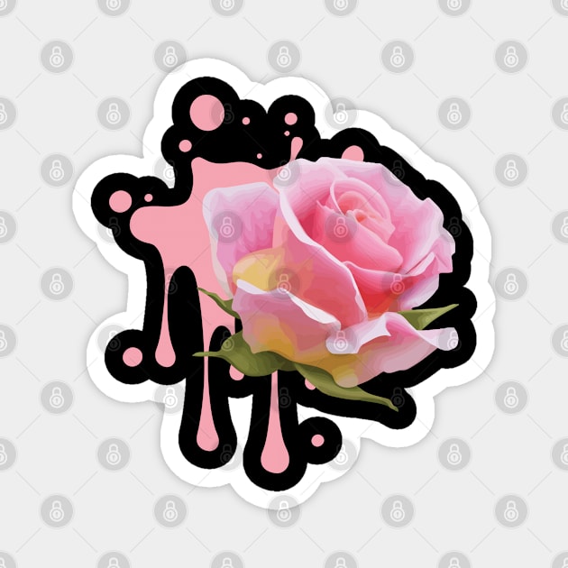 Pink Rose Magnet by batinsaja