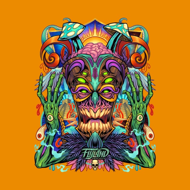 Psychedelic Tiki Creature by FlylandDesigns