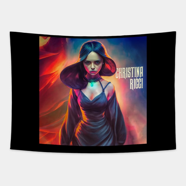 Christina Ricci Tapestry by Cesar Giovani Imagery