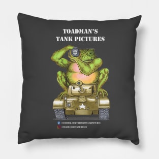 Toadman's Tank Pictures logo-wht txt Pillow