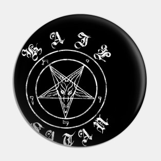 Hail Satan Pentagram Baphomet Pin