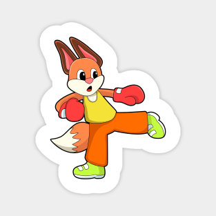 Fox at Martial arts Boxing with Boxing gloves Magnet