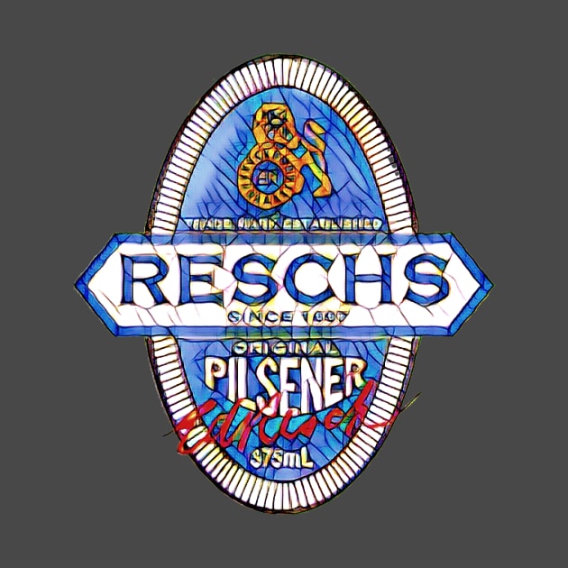 RESCHS PILSENER Beer Label by Simontology