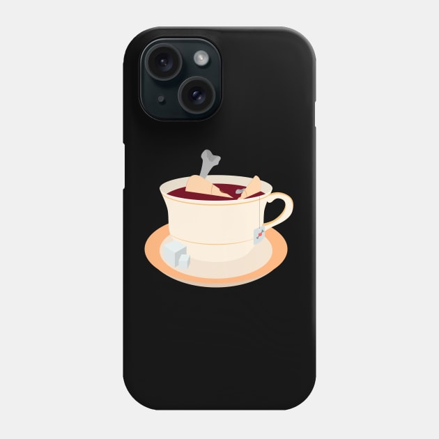 Bone Apple Tea Phone Case by KritwanBlue