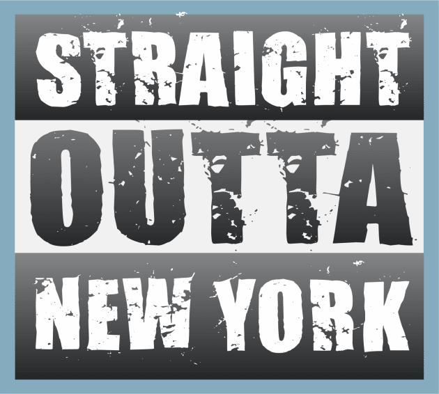 Straight Outta New York Kids T-Shirt by Dale Preston Design