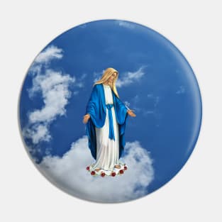 Our Lady of Grace Mary Mother of Jesus Heaven Sky Clouds Pin