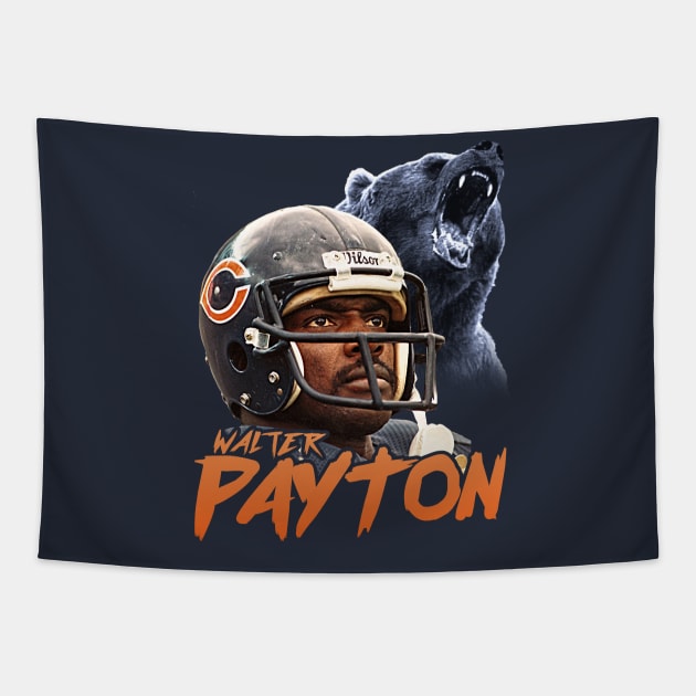 Walter Payton Tapestry by darklordpug