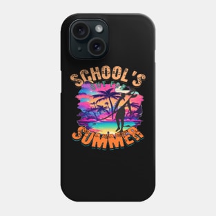 Out For Summer, Hello Summer Funny Surfer Riding Surf Surfing Lover Gifts Phone Case