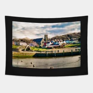 Aberaeron Harbour - Coastal Scenery Tapestry