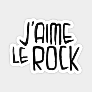 Rock Love, Rock Typography, J'aime le Rock Magnet