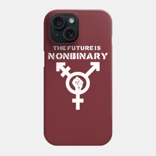 The Future is Nonbinary (White) Phone Case