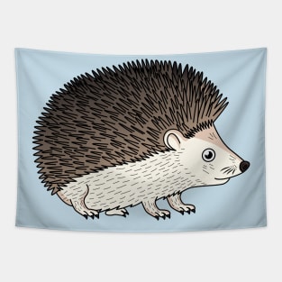 Cute prickly hedgehog cartoon illustration Tapestry