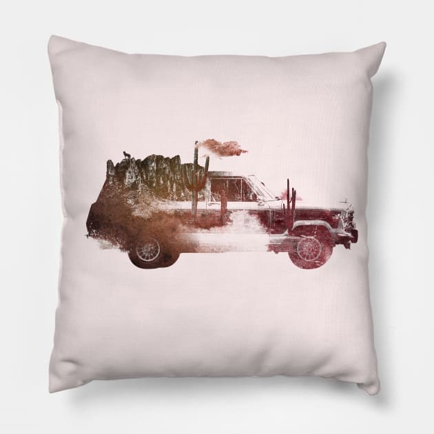 Drive Back Home Pillow by astronaut