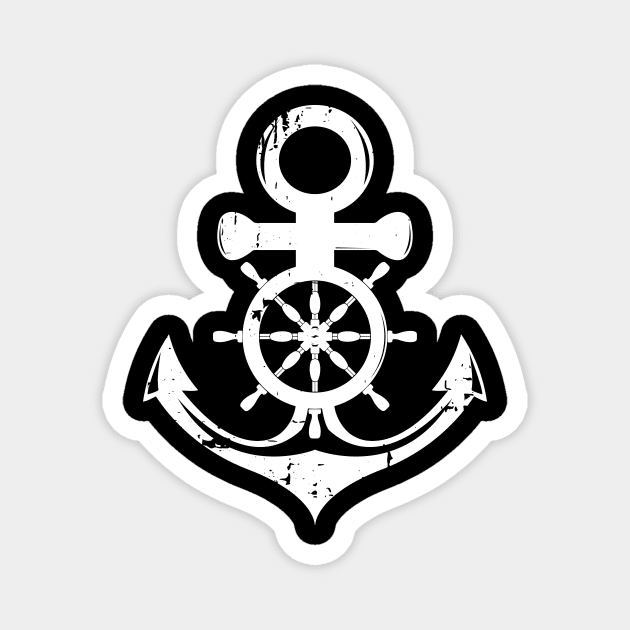 Anchor and Ships Wheel, nautical, maritime Magnet by Lenny241