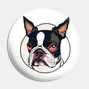 Boston Terrier Fan Club T shirt Pin