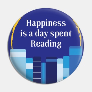 Happiness is a Day Spent Reading | Blue | Royal Pin