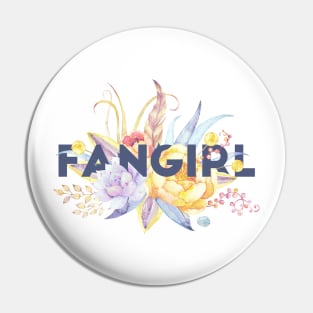 Floral FANGIRL Pin