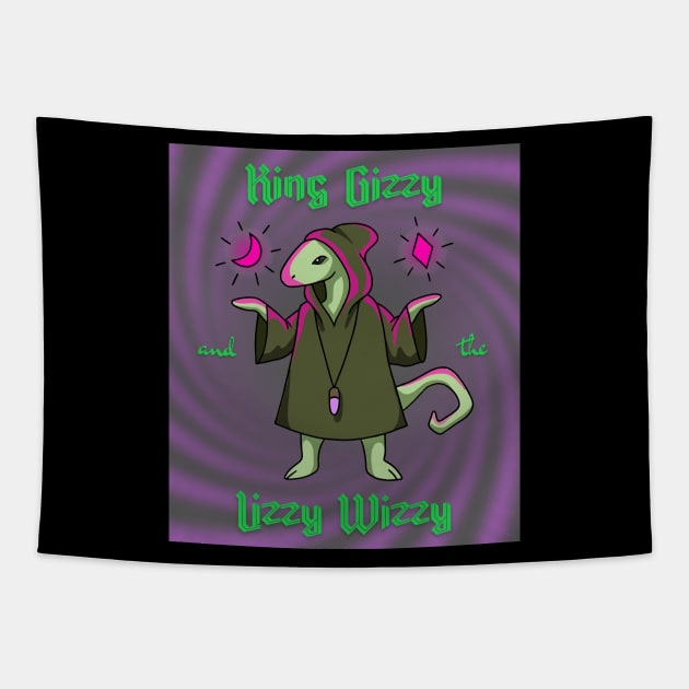 King Gizzard Psychedelic Lizard Wizard | "King Gizzy and the Lizzy Wizzy" Tapestry by pawsitronic